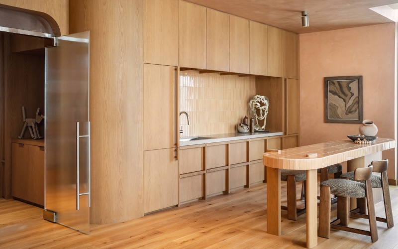 resident kitchen with seating