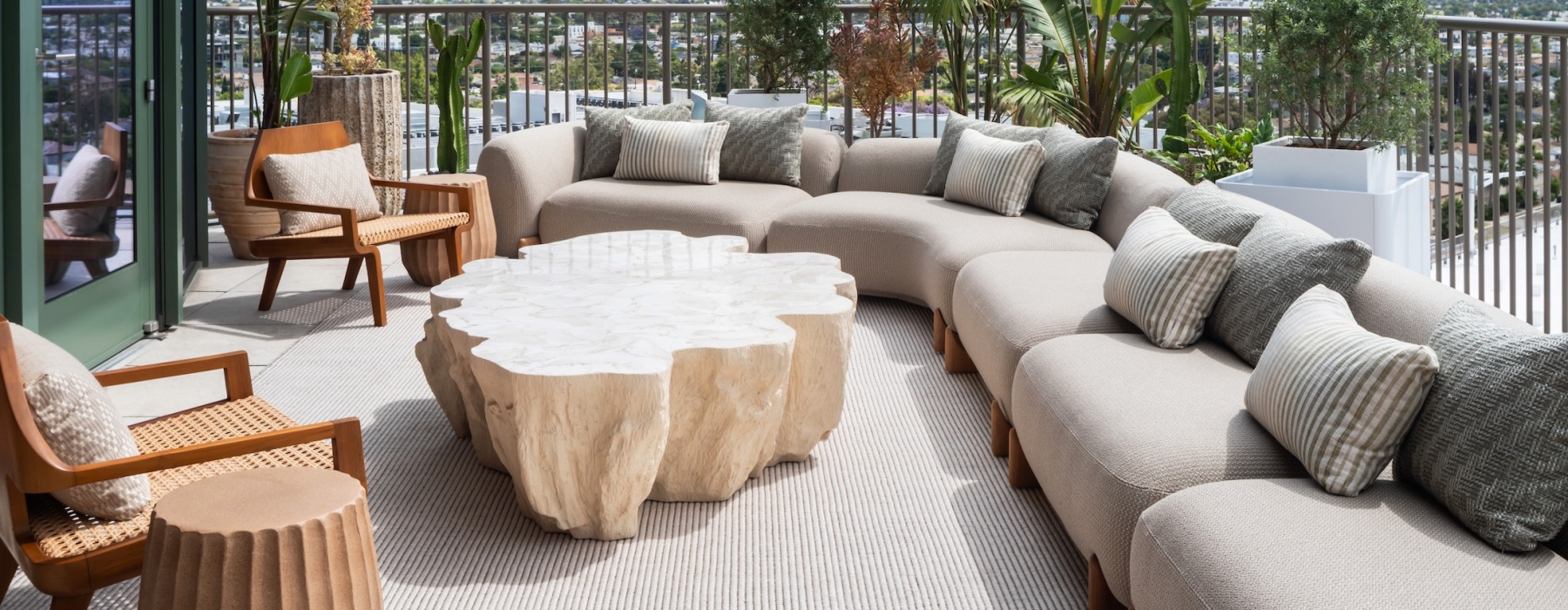 outdoor seating with community views